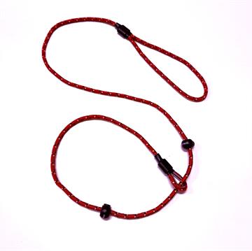 Dog & Field Pro Trialler Slip Lead med dobbelt stop, rød, 1,2 m.